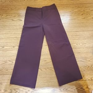 Wide Leg Maroon Trouser